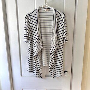 Ninexis Striped Open-Front Cardigan - Size M